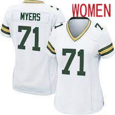 Women Green Bay Packers #71 Josh Myers White Nike Game NFL Jersey->women nfl jersey->Women Jersey